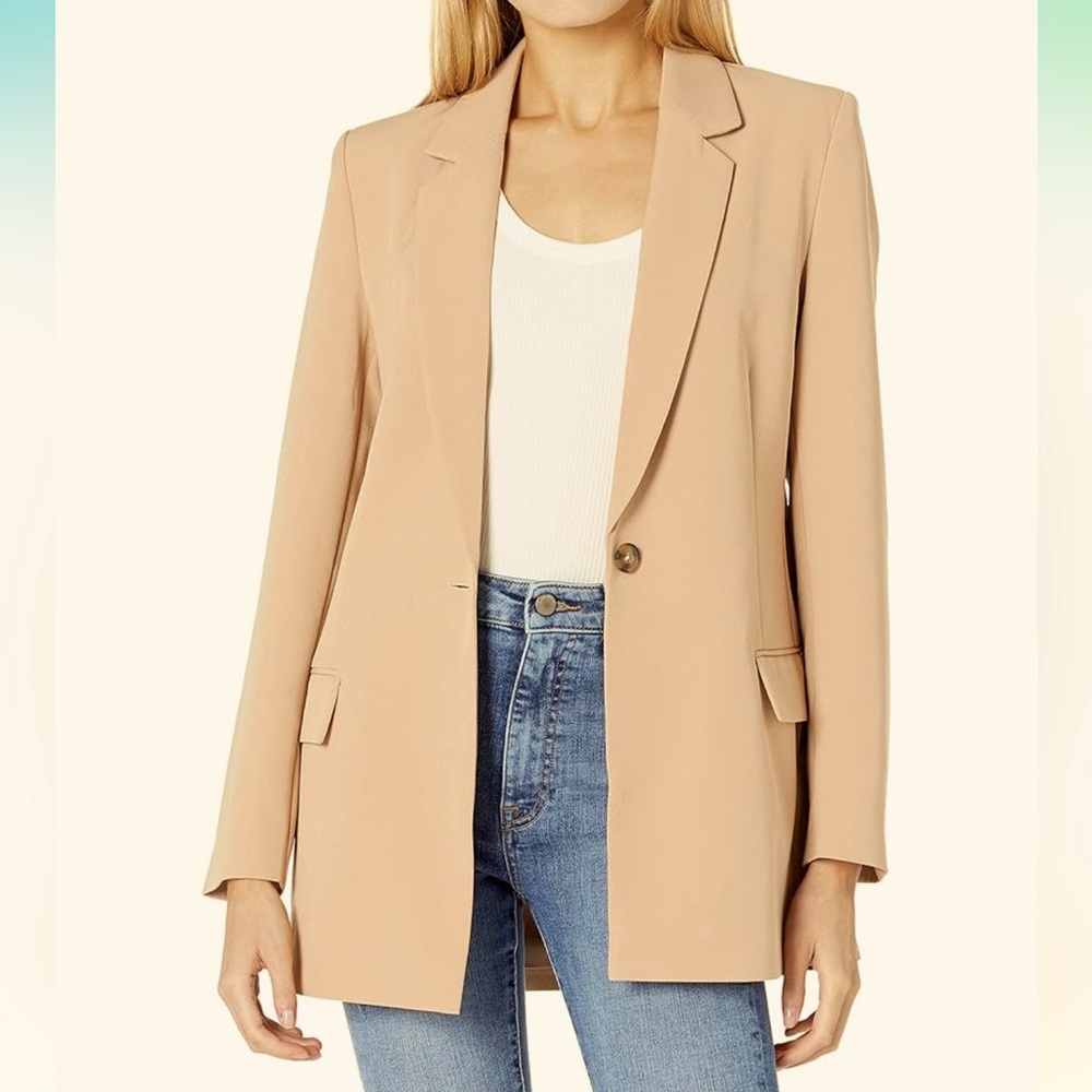 NWOT the Drop Women's Blake Long Tan Blazer